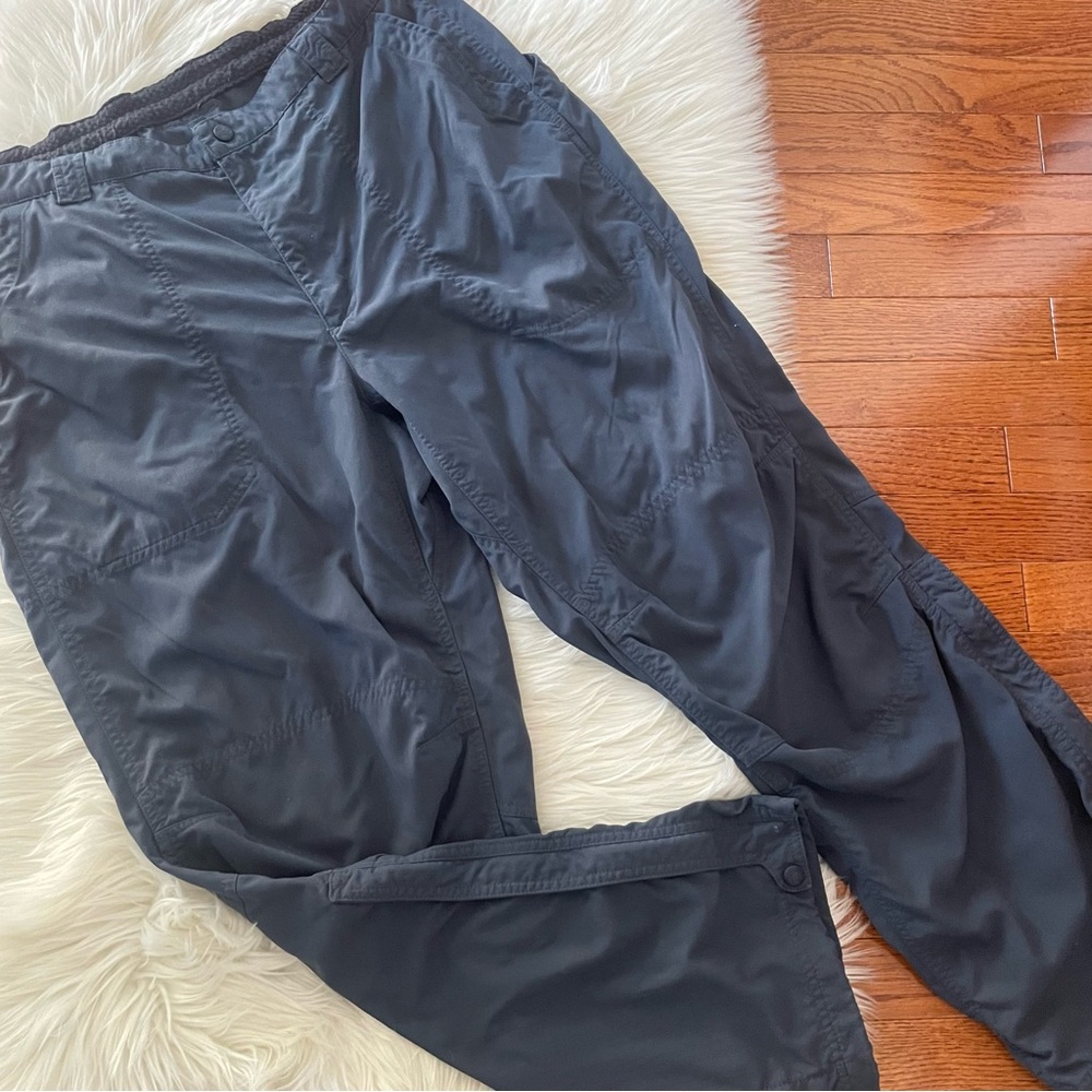 L.L.Bean Nylon Blue Pants Partial Ankle Zippers Size XL Outdoors Hiking Athletic